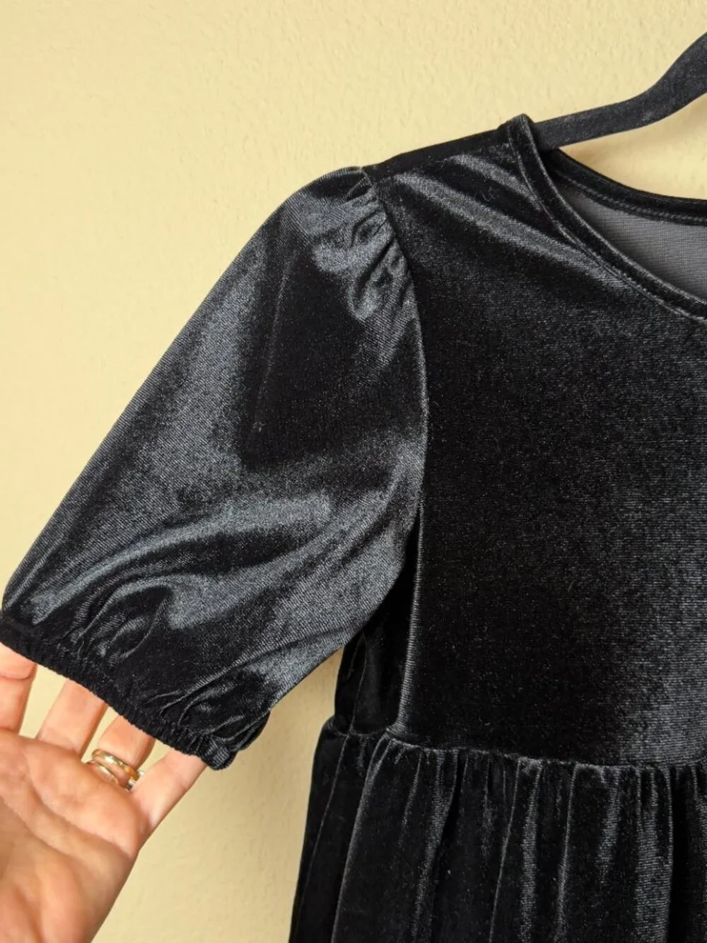 OLD NAVY Black Velvet Velveteen Dress new NWT Size Medium 8